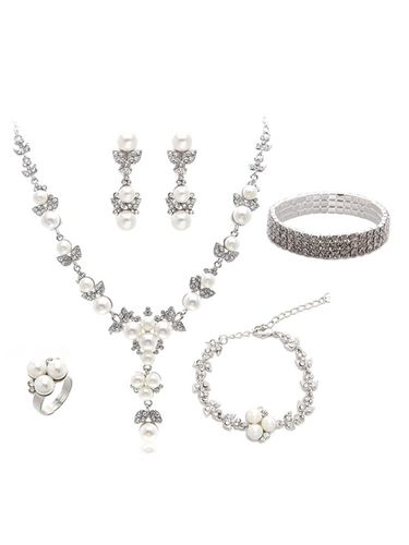 Completo gioielli matrimonio bracialetti&anello&collana&orecchini gioielli Set - milanoo.com - Modalova