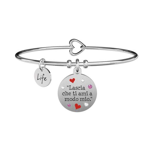 Bracciale Kidult in Acciaio Lascia Che Ti Ami... - Love - 731889 - Toscano Gioielli - Modalova