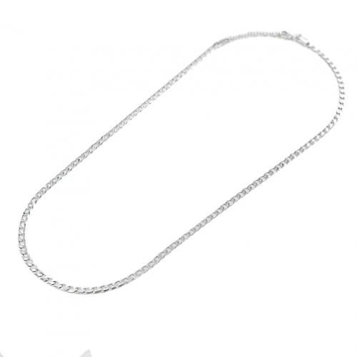 Collana da uomo maglia groumette in argento 52 cm - cappagli charme - Modalova