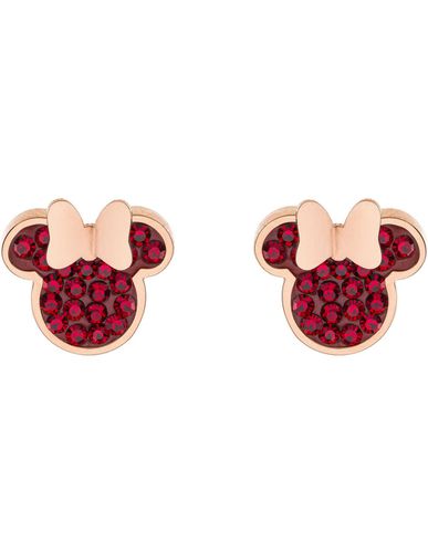 Orecchini Minnie Mouse in Acciaio e cristalli - E600177PRRL - Disney - Modalova