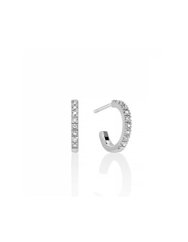 Orecchini Cerchio in argento 925 e diamanti ERD2646 - Miluna - Modalova