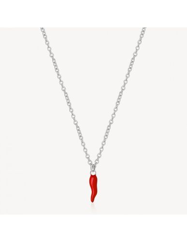 Collana CHAKRA in acciaio 316L BHKN089 Cornetto Rosso - Brosway - Modalova