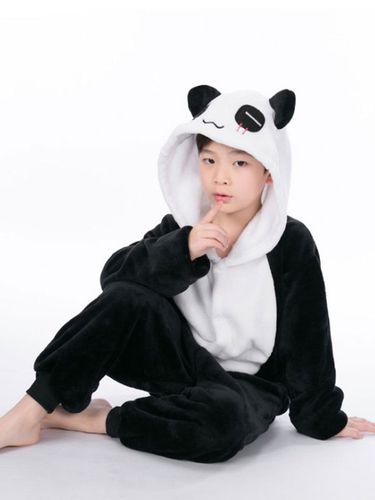 Pigiama Kigurumi tutina per bambini Costume da pigiama panda bicolore bianco poliestere - milanoo.com - Modalova