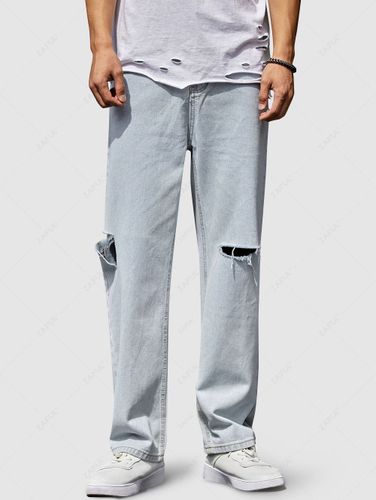 Jeans Strappati a Gamba Larga - ZAFUL - Modalova