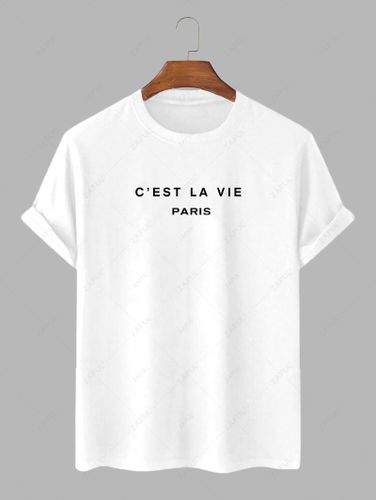 T-Shirt Casuale Stampata a Lettere - ZAFUL - Modalova