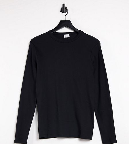 Cotton On - T-shirt girocollo nera a maniche lunghe - Cotton:On Plus - Modalova