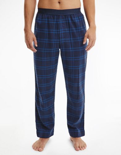 Pantaloni del pigiama blu a quadri - Calvin Klein - Modalova