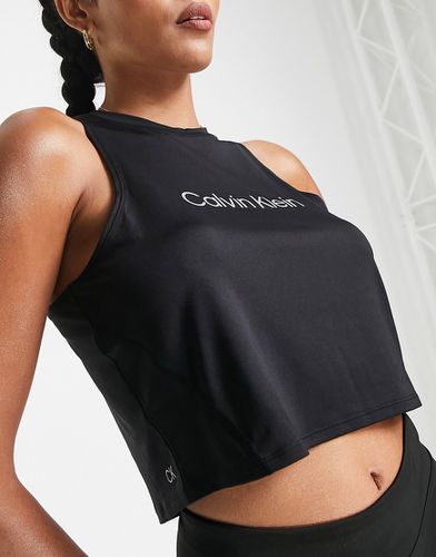 Top senza maniche nero con logo - Calvin Klein Performance - Modalova