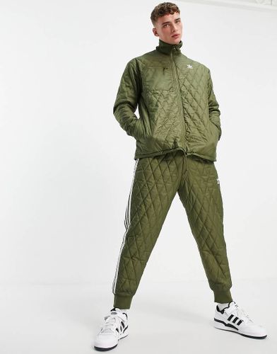 Adicolor - Giacca trapuntata con cerniera lampo, colore kaki-Verde - adidas Originals - Modalova