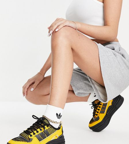 Forum Triple - Sneakers con plateau nere e gialle-Nero - adidas Originals - Modalova