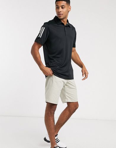 Polo nera con 3 strisce - adidas Golf - Modalova