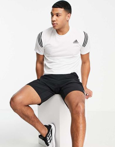 Adidas - Training Icons - T-shirt con righe sulle spalle, colore bianco - adidas performance - Modalova
