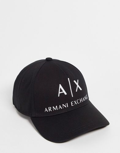 Cappello con visiera nero con logo - Armani Exchange - Modalova