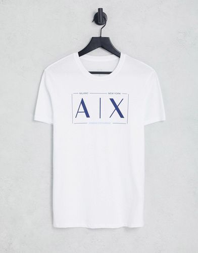 T-shirt bianca con logo AX-Bianco - Armani Exchange - Modalova