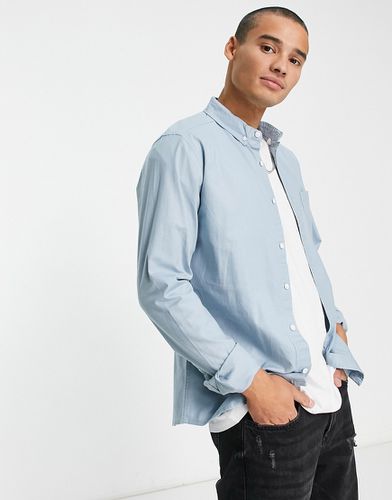 Camicia Oxford slim blu polvere - ASOS DESIGN - Modalova