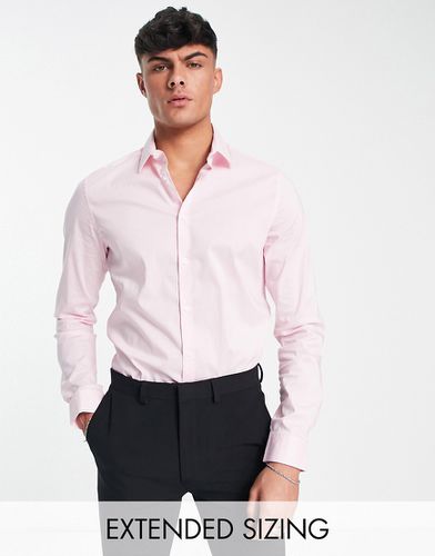 Camicia rosa slim elasticizzata - ASOS DESIGN - Modalova