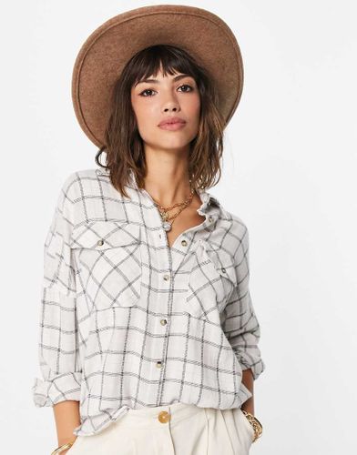 Cappello fedora in feltro a falda larga avena-Marrone - ASOS DESIGN - Modalova