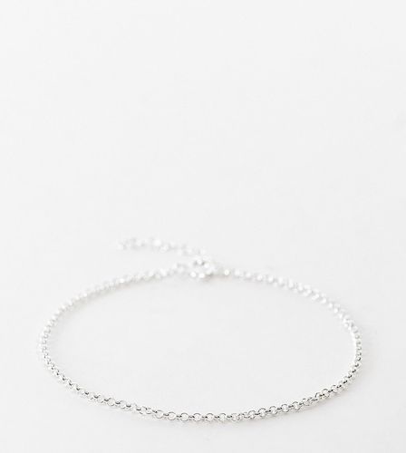 Braccialetto con catena a corda in argento sterling - ASOS DESIGN - Modalova