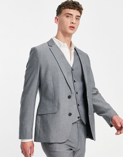Giacca da abito Oxford elegante skinny antracite - ASOS DESIGN - Modalova