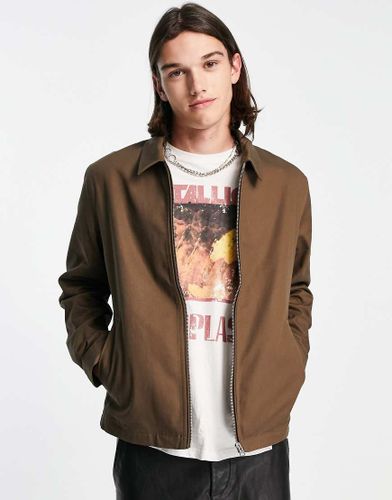 Giacca harrington vestibilità classica marrone - ASOS DESIGN - Modalova