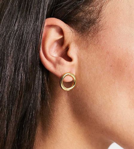 Orecchini a bottone placcati in oro 14 ct - ASOS DESIGN - Modalova