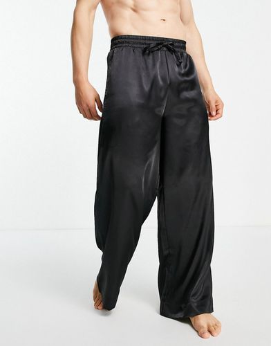 Pantaloni del pigiama da casa con fondo ampio, colore Satin - ASOS DESIGN - Modalova
