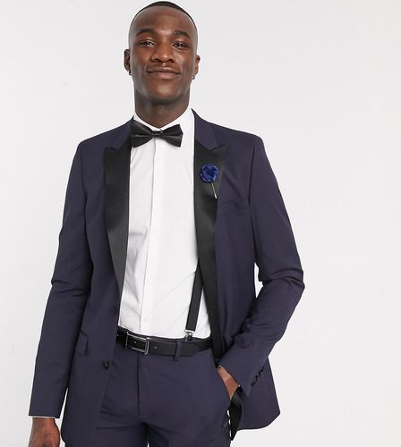 Tall - Giacca da smoking skinny blu navy - ASOS DESIGN - Modalova