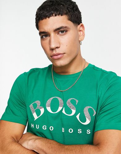 BOSS Green - Tee 1 - T-shirt verde con logo grande - BOSS Athleisure - Modalova