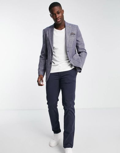 Burton - Blazer blu medio in tessuto testurizzato - Burton Menswear - Modalova