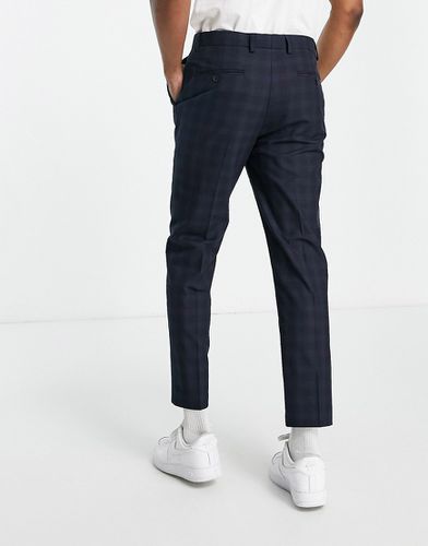 Burton - Pantaloni slim fit blu navy a quadri - Burton Menswear - Modalova