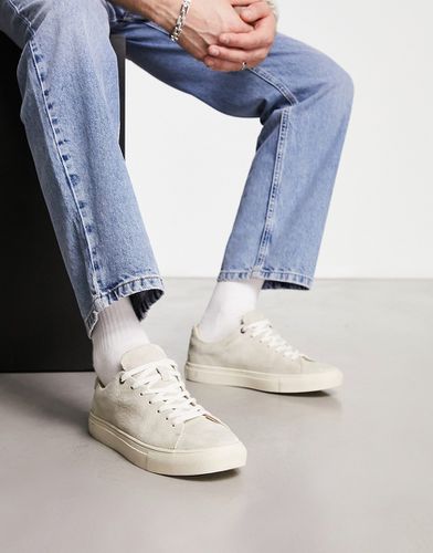 Sneakers in camoscio color crema-Bianco - Gianni Feraud - Modalova