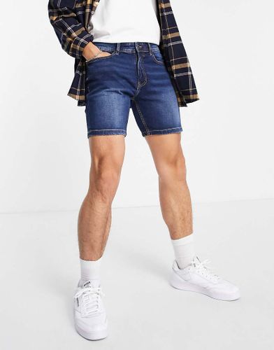 Pantaloncini di jeans skinny blu scuro - Don't Think Twice - Modalova