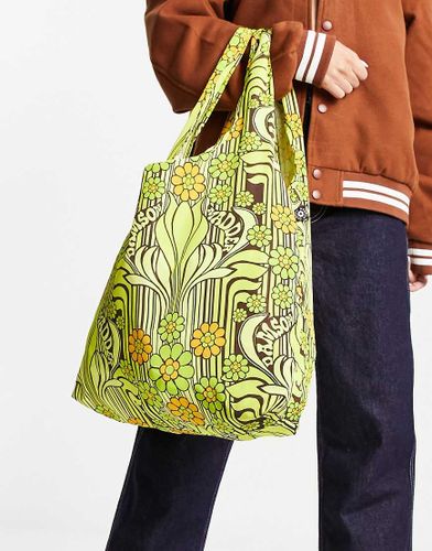 Borsa shopping gialla a fiori-Giallo - Damson Madder - Modalova
