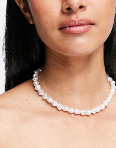 Collana con perle d'acqua sintetiche-Bianco - DesignB London - Modalova