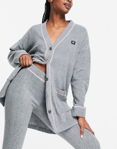 Completo con cardigan e leggings da casa grigi in maglia morbida - DKNY - Modalova