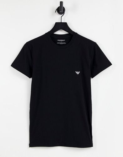 Emporio Armani - Bodywear - T-shirt nera con logo a contrasto sul retro - Emporio Armani Bodywear - Modalova