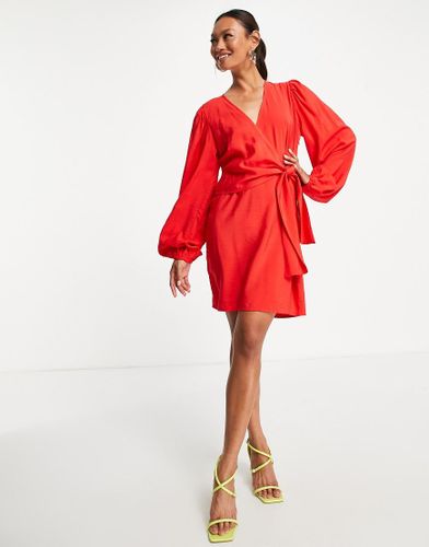 Vestito corto avvolgente rosso - Envii - Modalova