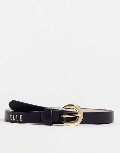 Cintura sottile nera con logo - Elle - Modalova