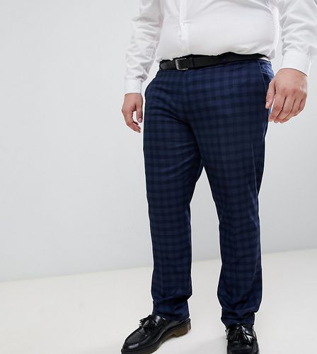 Farah - Hurstleigh - Pantaloni da abito skinny navy a quadri - In esclusiva per ASOS - Farah Smart - Modalova