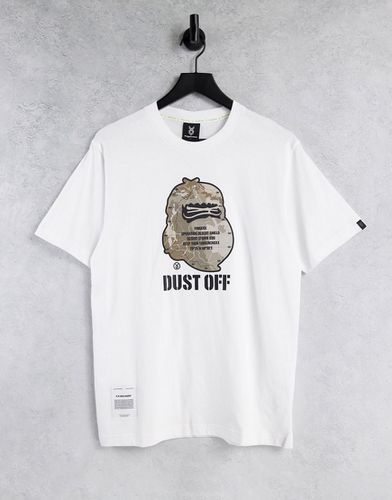 T-shirt bianca con scritta "Dust off" - Fingercroxx - Modalova