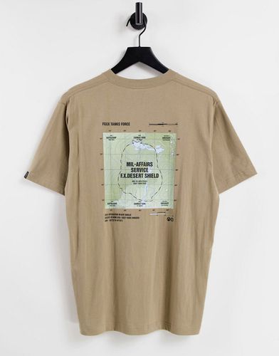 T-shirt color pietra con scritta "Desert Storm" sulla schiena - Fingercroxx - Modalova