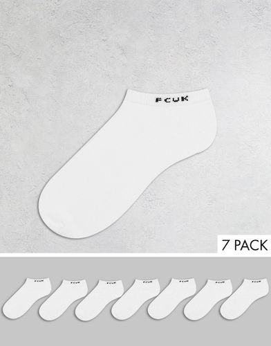 Confezione da 7 calzini sportivi bianchi-Bianco - French Connection - Modalova