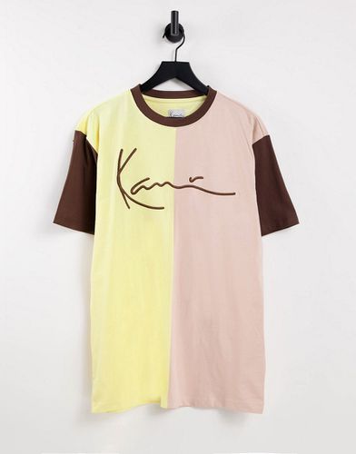 T-shirt in color block multicolore con firma - Karl Kani - Modalova