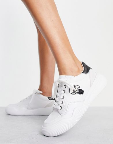 Kapri Run Ikonic - Sneakers stringate in pelle bianca-Bianco - Karl Lagerfeld - Modalova