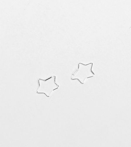 Orecchini a cerchio a forma di stella in argento sterling - Kingsley Ryan - Modalova