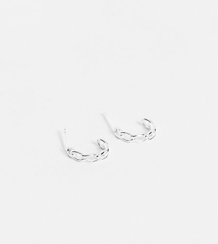 Orecchini a cerchio fasciante con mini maglie in argento sterling - Kingsley Ryan - Modalova