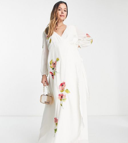 Lilibeth - Vestito ricamato color crema-Bianco - Hope & Ivy Maternity - Modalova