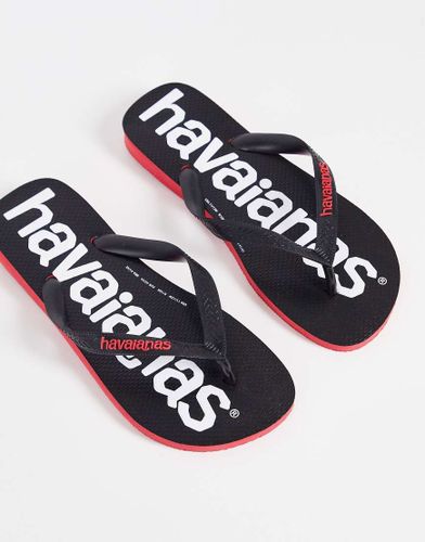 Top logomania - Infradito nere-Nero - Havaianas - Modalova