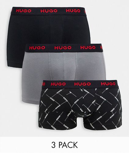 HUGO - Bodywear - Confezione da 3 boxer aderenti multicolore-Nero - HUGO Bodywear - Modalova