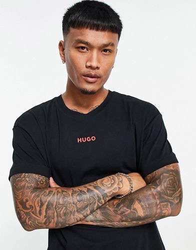 Linked - T-shirt nera con logo-Nero - HUGO Bodywear - Modalova